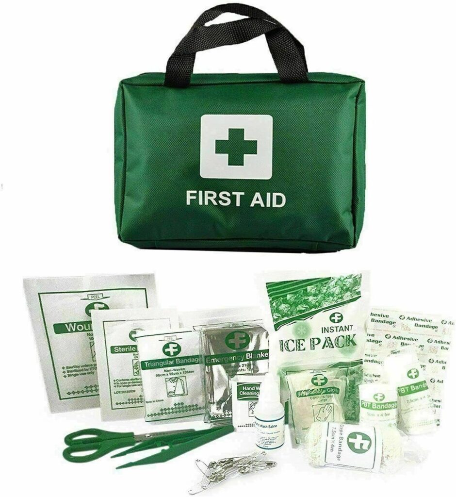 90PCS First Aid Kit Bag - Medical Emergency Kit Includes Eye Pad, Emergency Blanket, Gloves, Bandage, and Nursery Accessories â Suitable for Home, Camping, Travel First Aid Kit