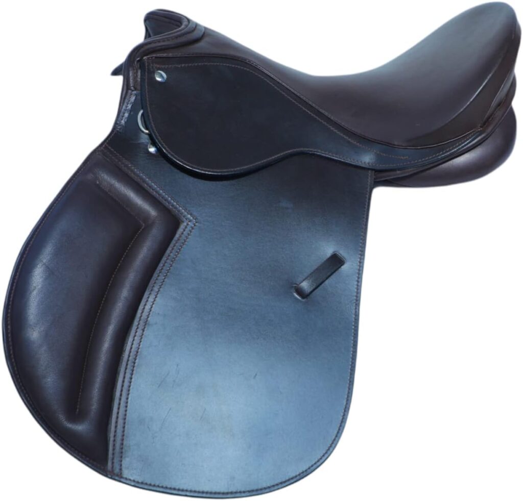 ACES GENUINE PREMIUM LEATHER HORSE HALFLINGER GENERAL PURPOSE SADDLE BROWN SIZE 18 (16, BROWN)