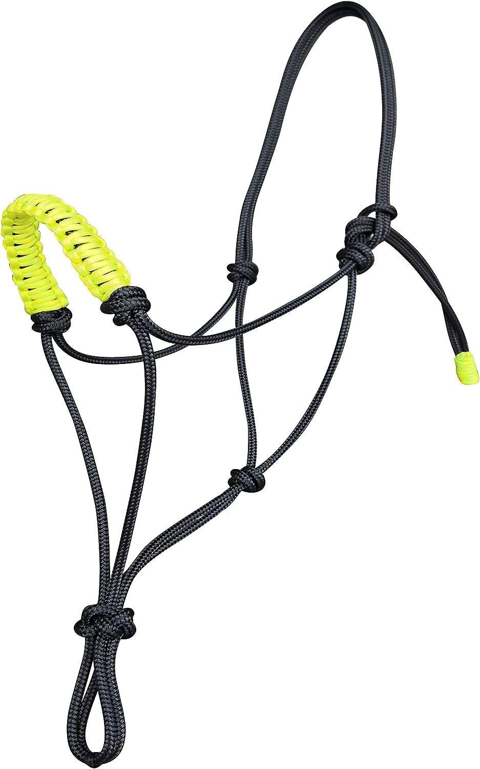 Black Braided Horse Rope Halter Headcollar For Pat Parelli Natural