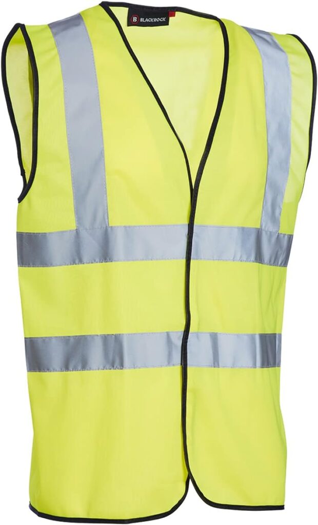 Blackrock Hi Vis Yellow Sleeveless Vest Waistcoat, Mens and Womens Lightweight and Comfortable, Reflective High Visibility Safety Wear, Fully EN Certified - Medium