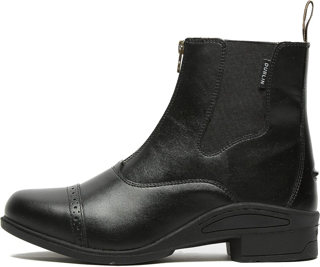 Dublin Womens Altitude Zip Boots - Black - Quality grained PU which looks just like leather -