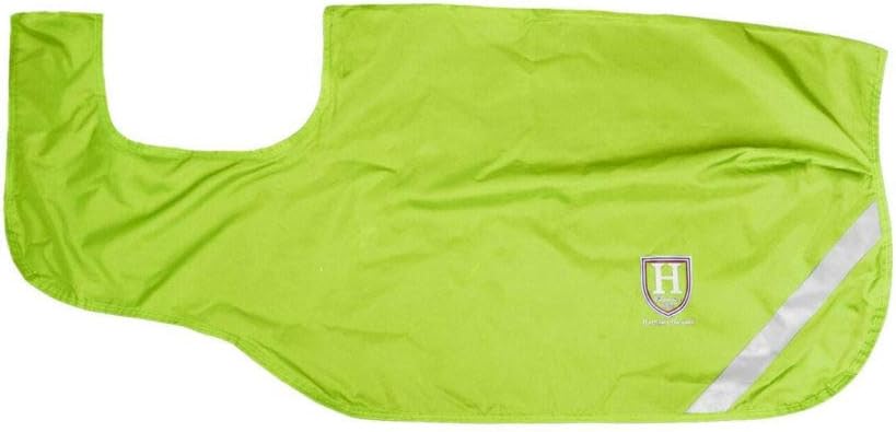 Harrison Howard Climax Exercise Sheet Competition rug Fleece Waterproof Hi-Vis lining (Large: 4 11 (Rug Size 6 3 - 6 6), Fluorescent Green)