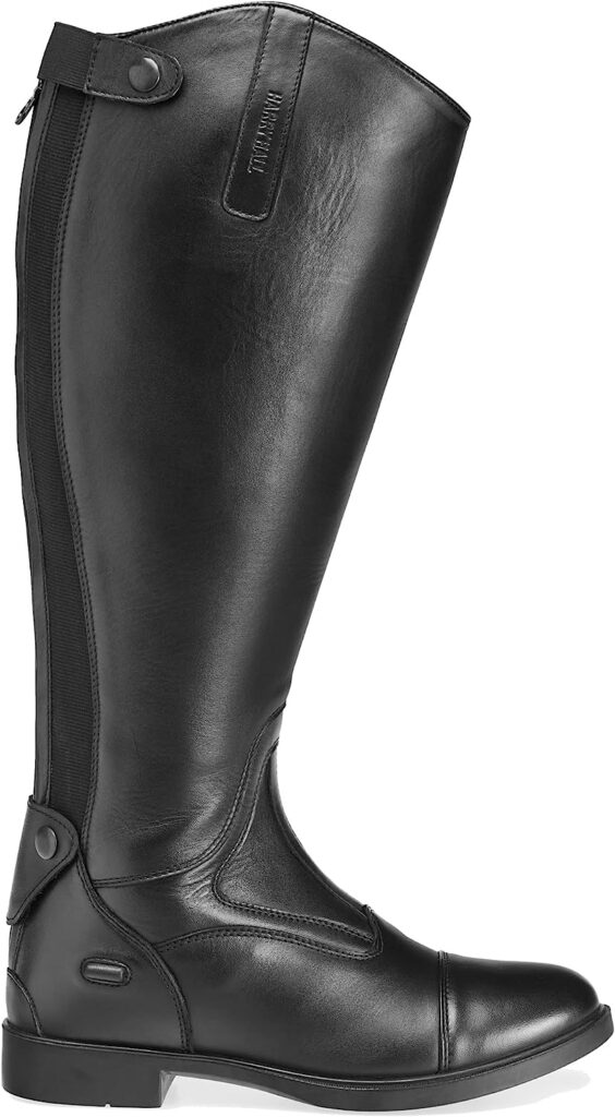 Harry Hall Burlington Wide Calf Horse Riding Boots for Women - Long Leather Equestrian Womens Ladies Boot with Full Length Back Zip