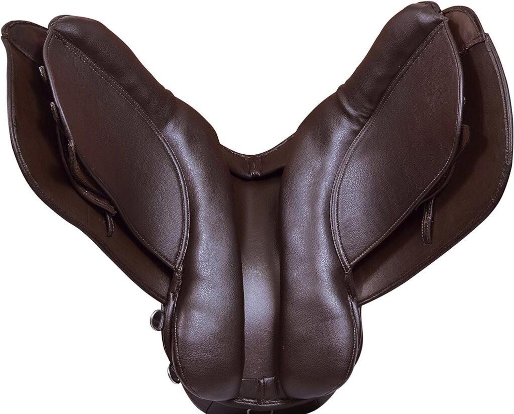 Pets2Care Synthetic Leather General Purpose Horse Saddle Premium Quality Wide Fit, Black 14, 15, 16, 17 18