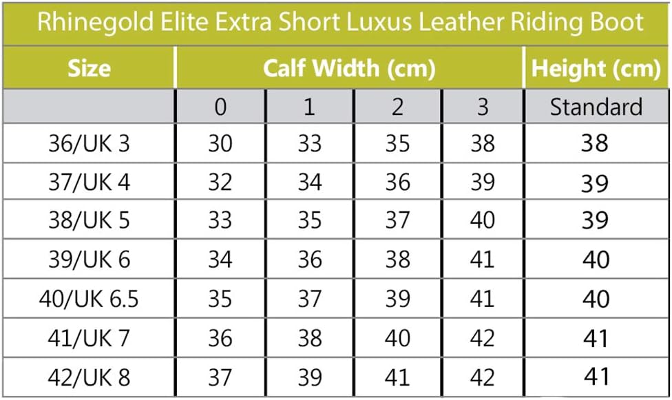 Rhinegold Elite Extra Short Luxus Leather Riding Boot