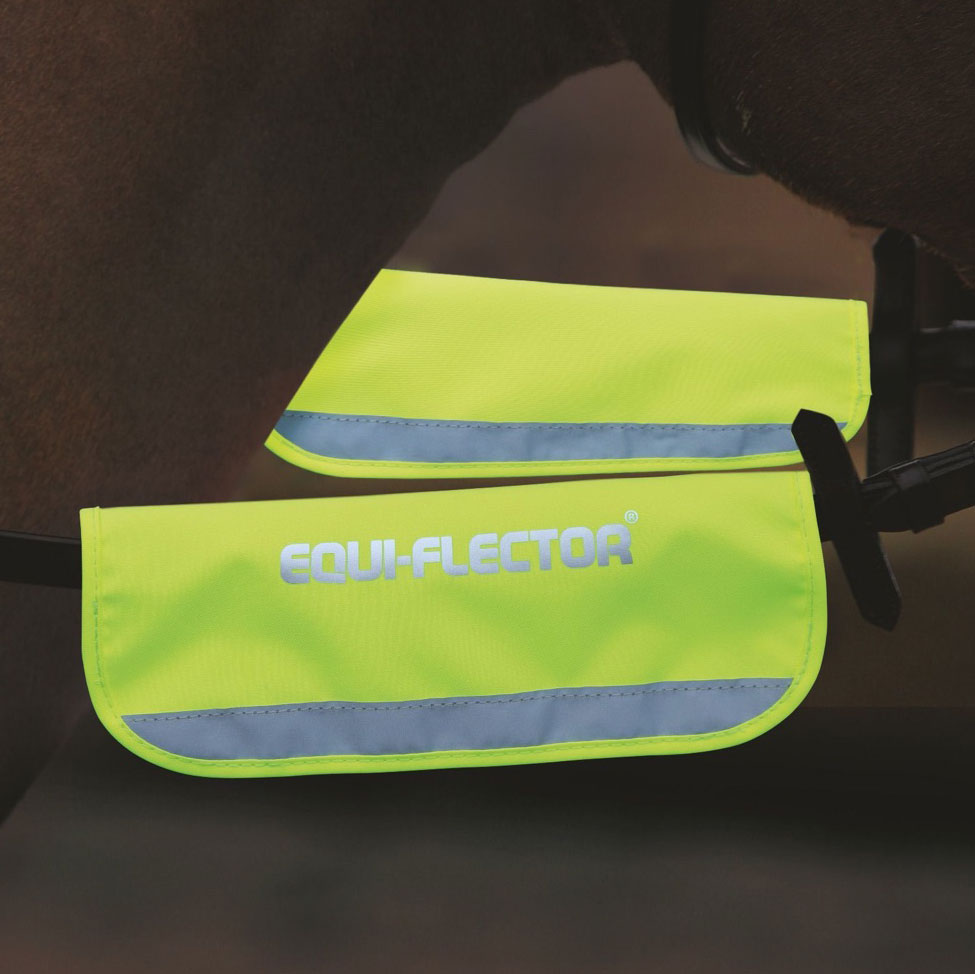 Shires Equi-Flector Bridle Bands - Yellow