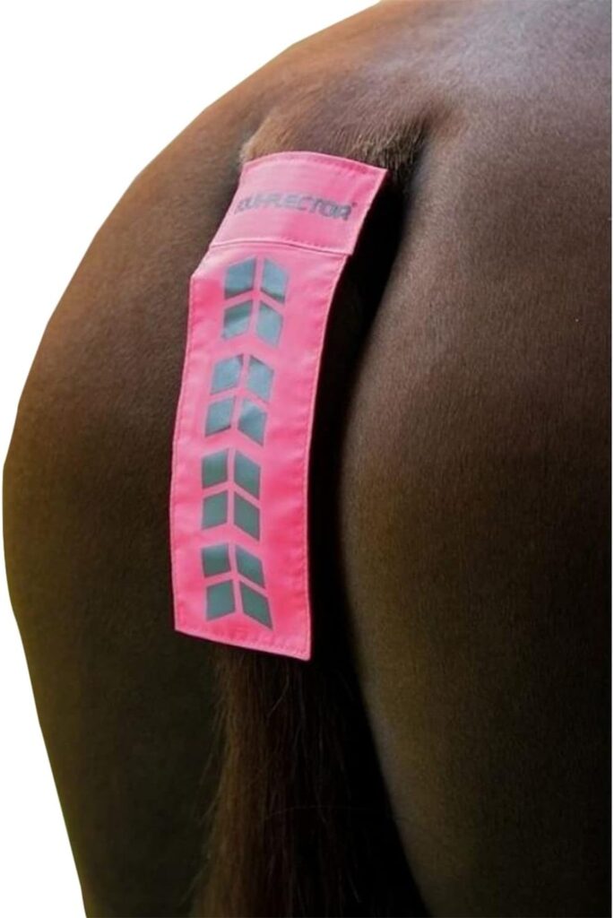 Shires Equi-Flector Reflective Tail Strap In Pink Onesize