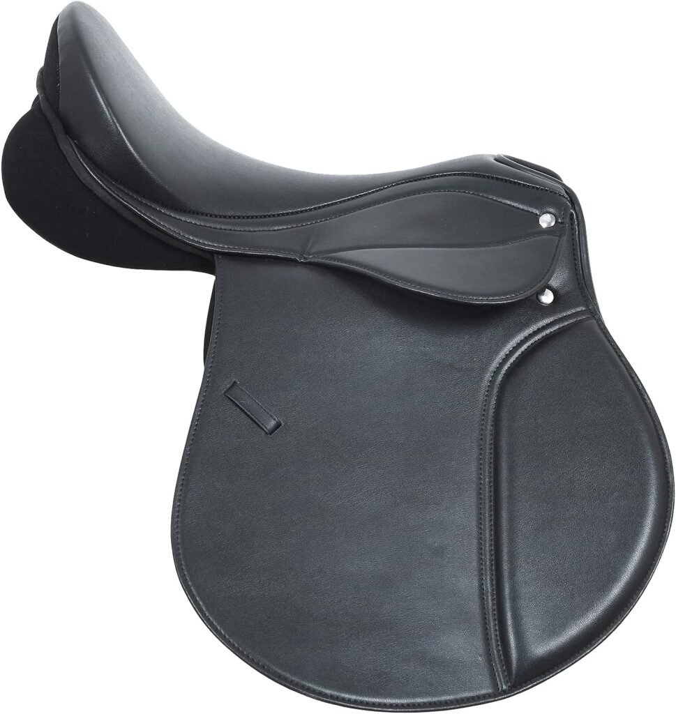 Wonder Wish General Purpose Saddle- Self Adjusting Changeable Gullet Synthetic All Purpose Saddle (16, Black)