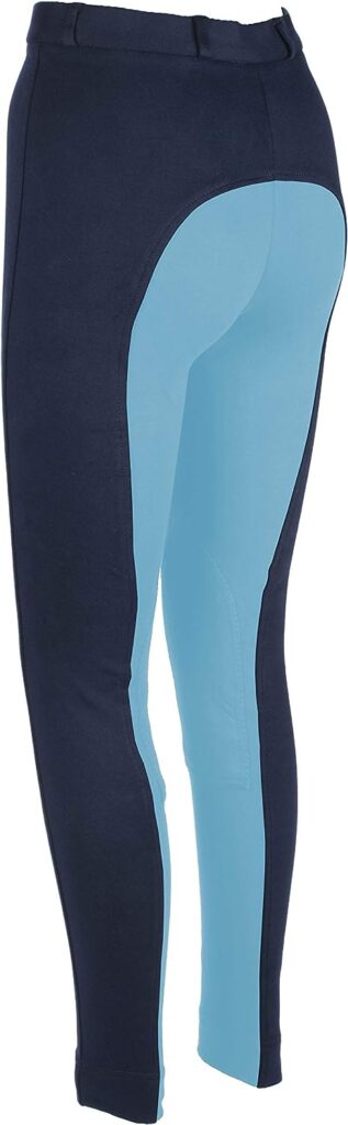 Avon Equine Horse Riding Child Soft Stretchy Jodhpurs JODS JODPHURS Child/Girls Cotton Lycra Soft Jods Knee Patch Equestrian Jodh Children Pants Two Tone