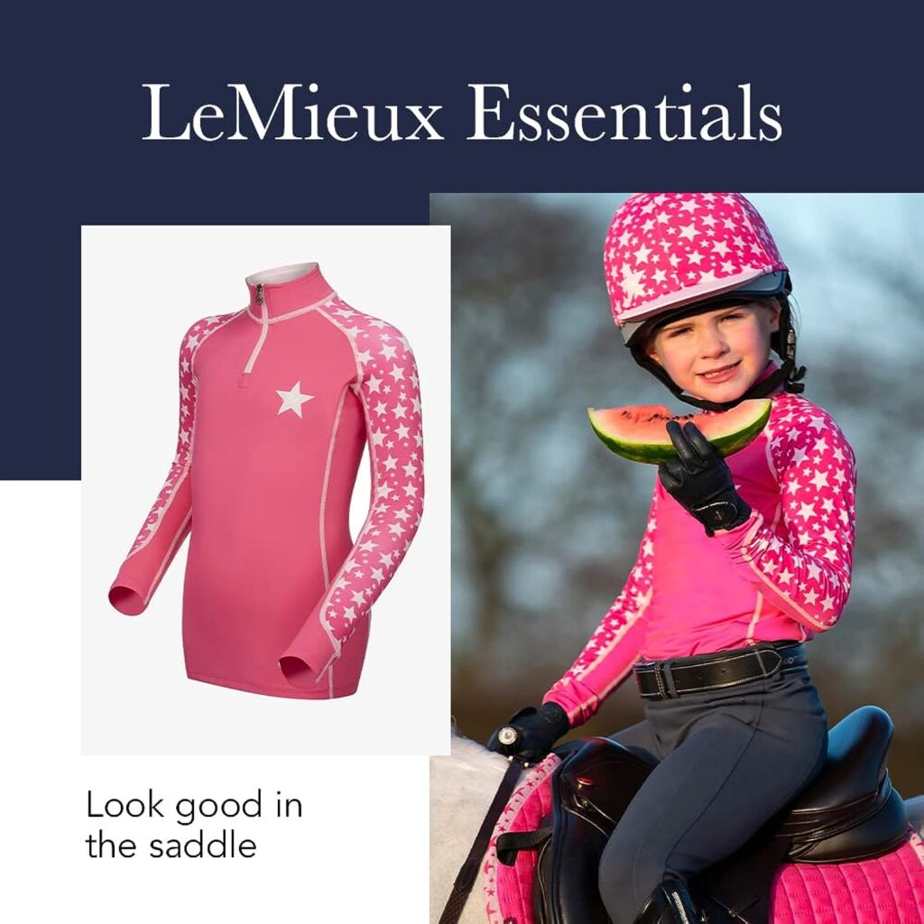 LeMieux Base Layer Top - My Long Sleeve Athletic Thermal Shirts - Equestrian Apparel Gear for Horseback Riding