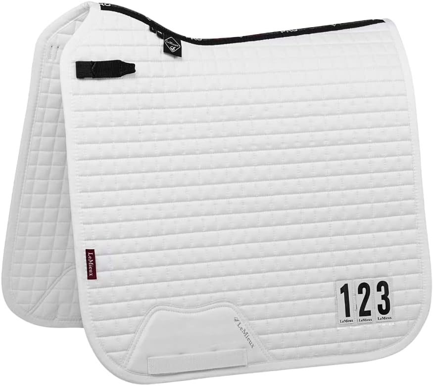 LeMieux Dressage Cotton Competition Square Saddle Pad - Saddle Pads for Horses - Equestrian Riding Equipment and Accessories (