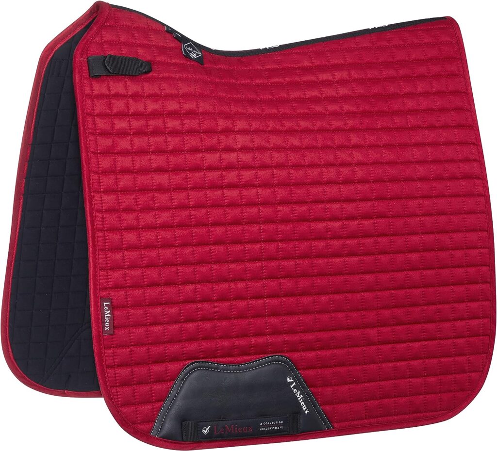 LeMieux Dressage Suede Square Saddle Pad - Saddle Pads for Horses - Equestrian Riding Equipment and Accessories