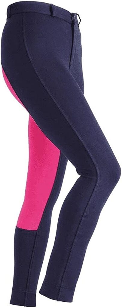 Shires Maids Two Tone Wessex Jodhpurs - Red/Navy