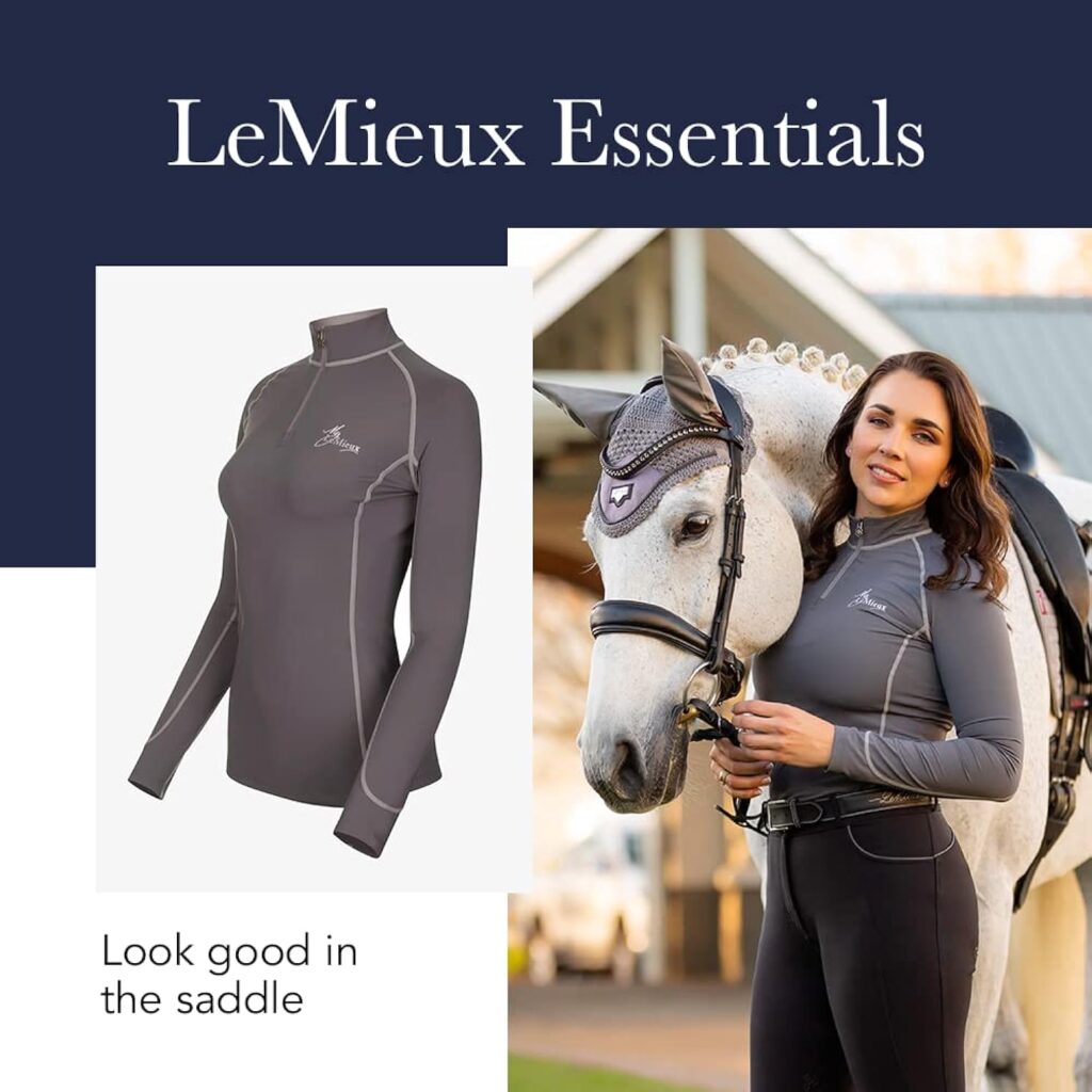 LeMieux Women’s Fleur Base Layer Top - Long Sleeve Athletic Thermal Shirts - Equestrian Apparel Gear for Horseback Riding