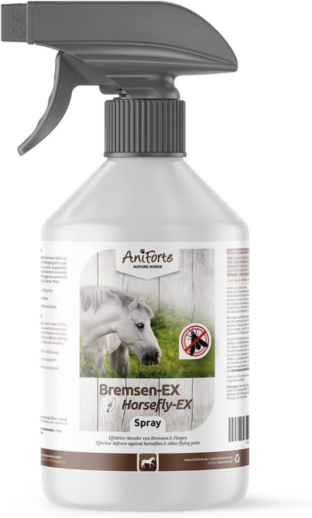 AniForte Horsefly EX Spray for horses ponies 1 L - Repellent spray against horseflies, flies mosquitoes, immediate long-term protection, repels biting insects