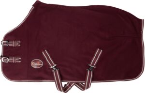 Cwell Equine TRAVEL FLEECE RUG/Cooler Standard Neck BURGUNDY