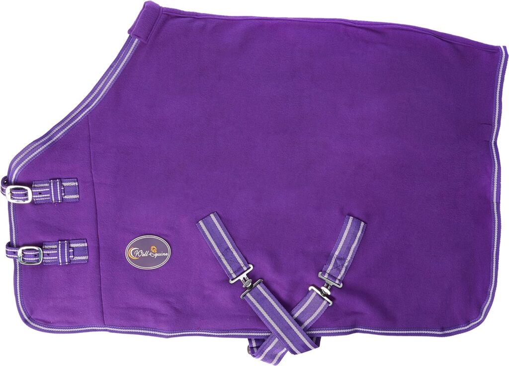 CWELL Equine TRAVEL FLEECE RUG/Cooler Standard Neck PURPLE/LILAC Choice of Sizes