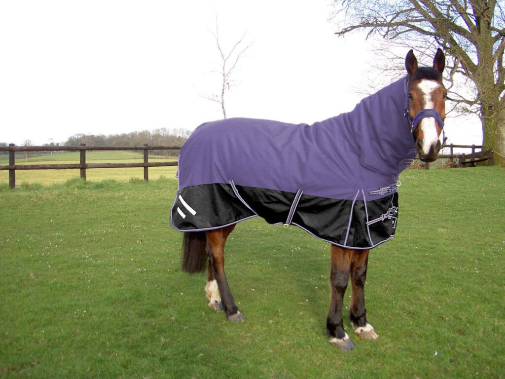 Gee Tac Horse Turnout Combo Rug 1200 Denier/Thick Outer 350g PURPLE 73