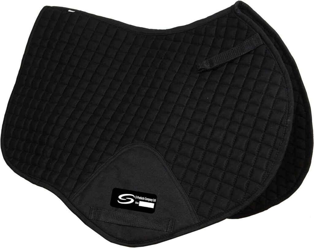 S-Products HORSE RIDING FULL JUMPING EVENT SQUARE SADDLE PAD CLOTH NUMNAH FLEECE LINING