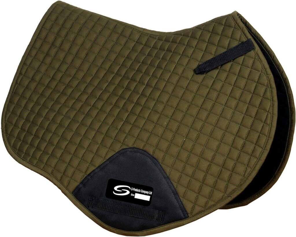 S-Products HORSE RIDING FULL JUMPING EVENT SQUARE SADDLE PAD CLOTH NUMNAH FLEECE LINING