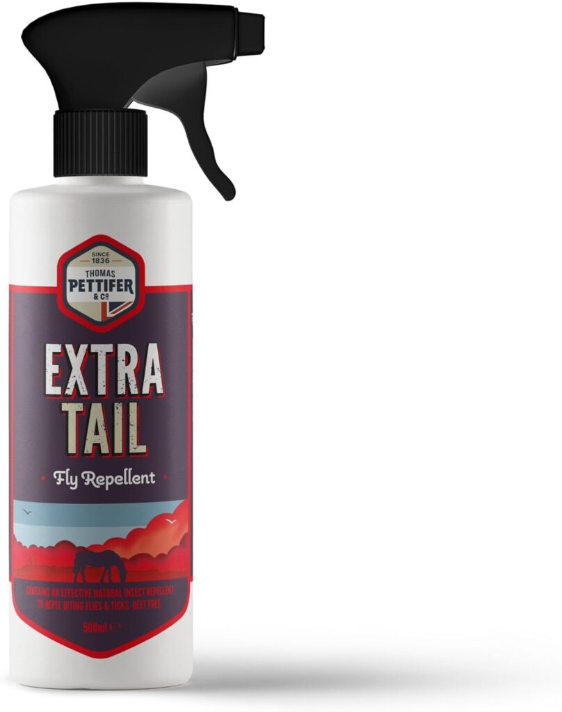 Thomas Pettifer Co. Extra Tail Horse Insect Relief 500ml | Natural Horse Fly Repellent against flies, mosquitos ticks| 500mL