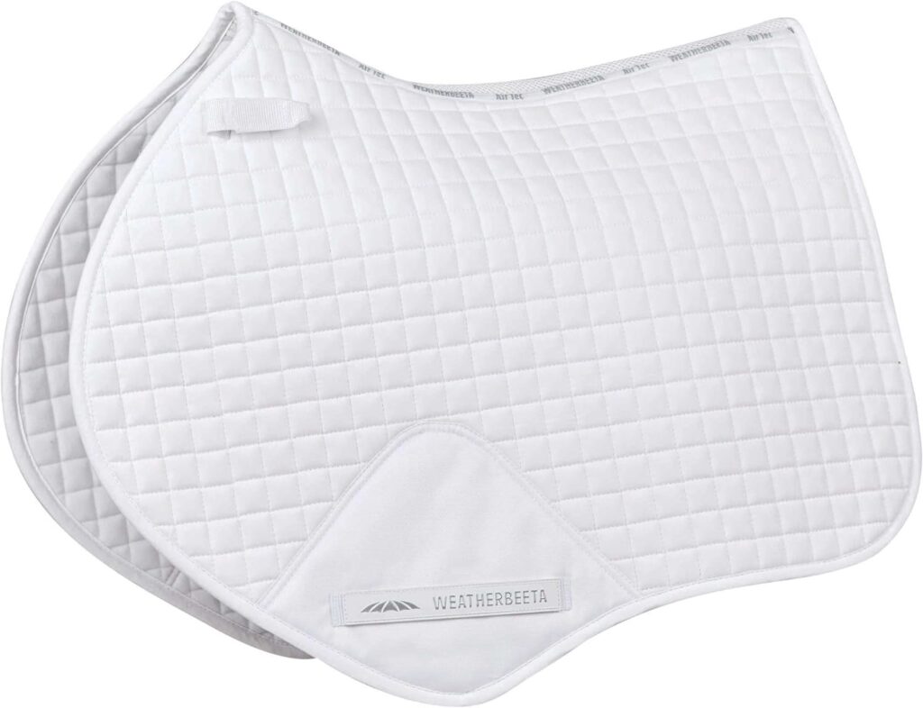 WeatherBeeta Prime Jump Shaped Saddle Pad, White, Full