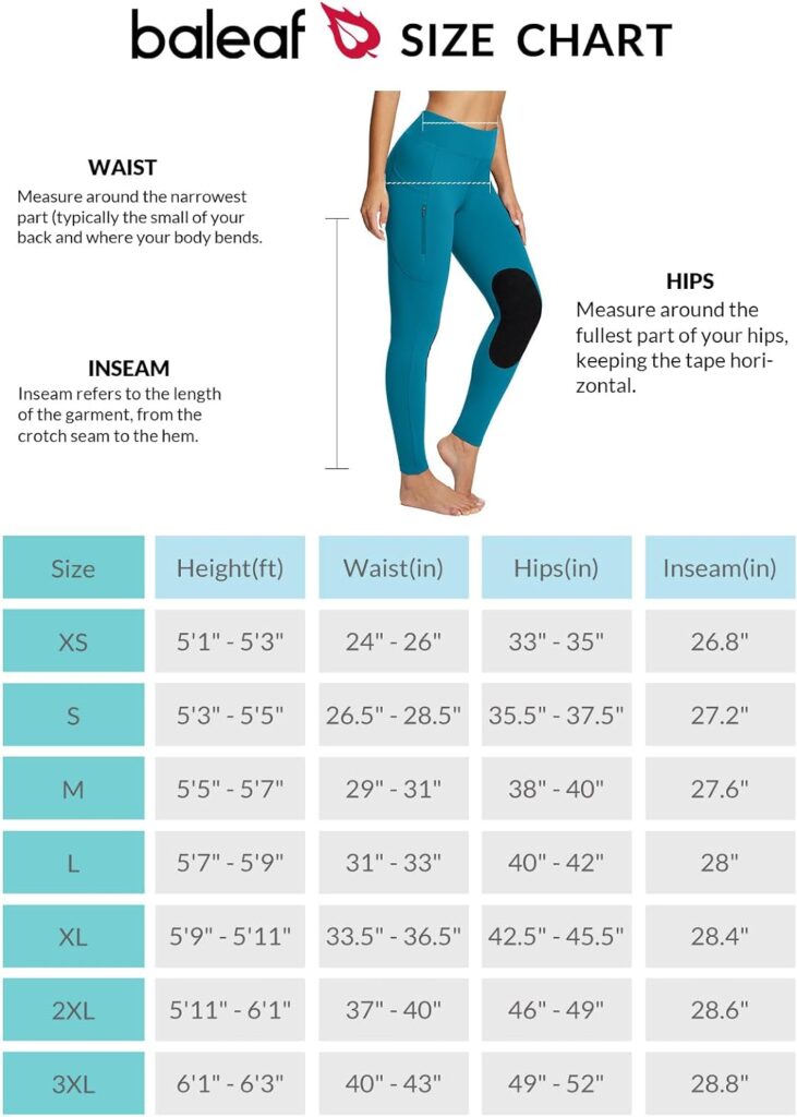 baleaf Fleece Lined House Riding Leggings Tights Ladies Water Resistant Knee-Patch Jodhpurs Winter Stretchy Breeches with Zip Pockets