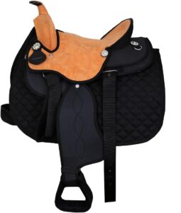 RAJ INTERNATIONAL Synthetic Suede Australian Stock English Horse Saddle