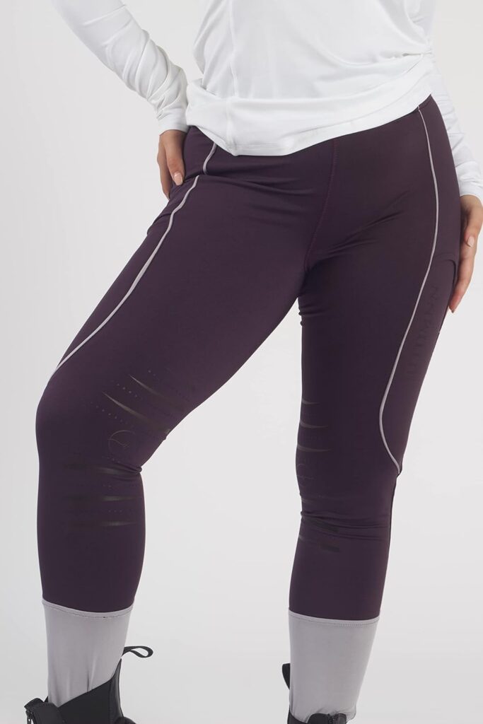 Riding Tights Ladies Horse Riding Leggings Matt Silicone Knee Grip Phone Pockets Breeches Equestrian Clothing Women