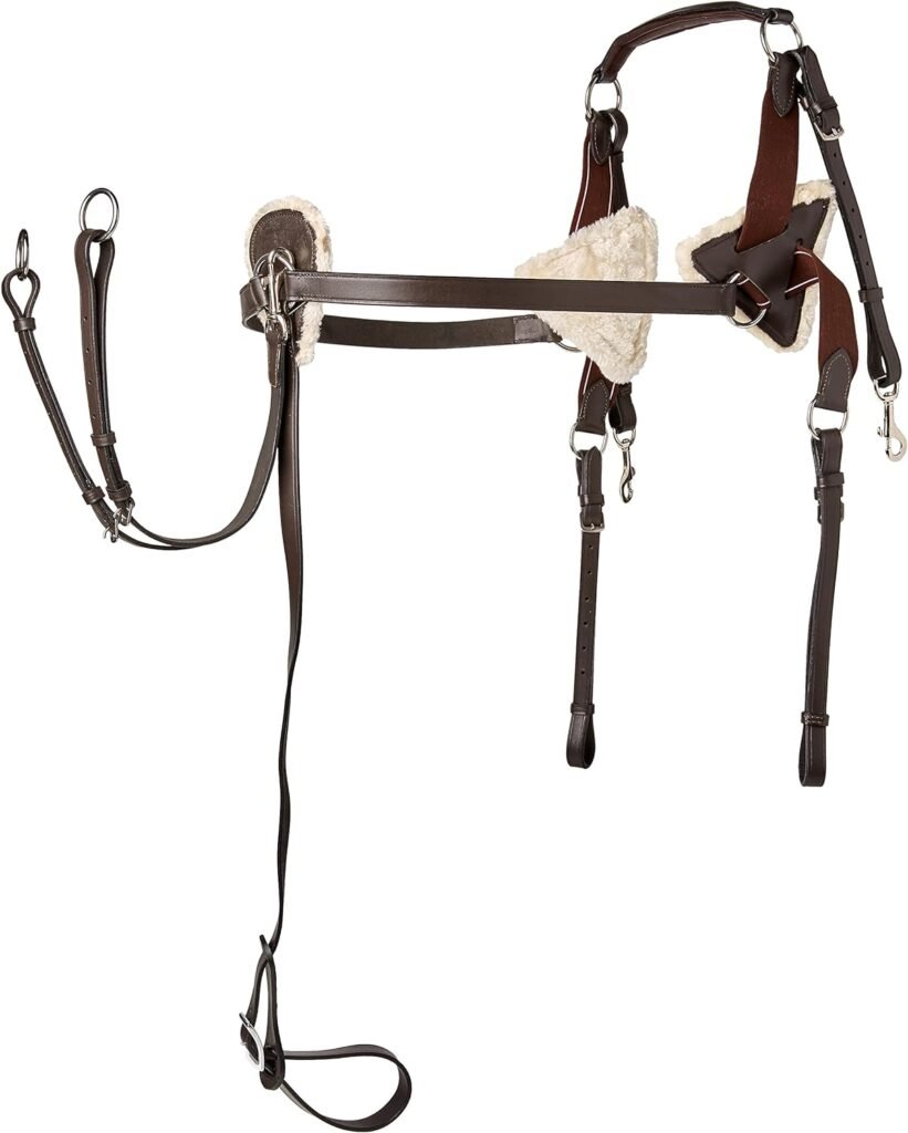 Frontalino Inglese CWELL EQUINE V Split Con Cristalli | Pelle Nera 4 Taglie