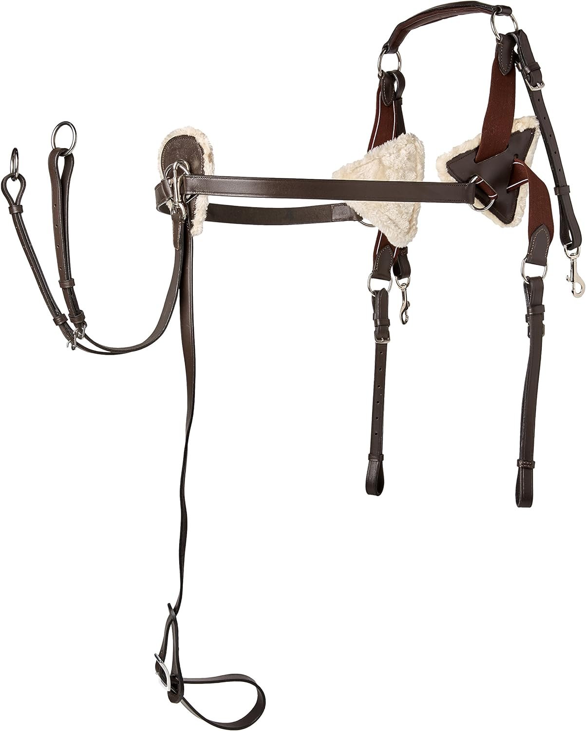 Staffe In Pelle Morbida Per Equitazione - Cwell Equine Softy English, Marrone 54", Fori Numerati