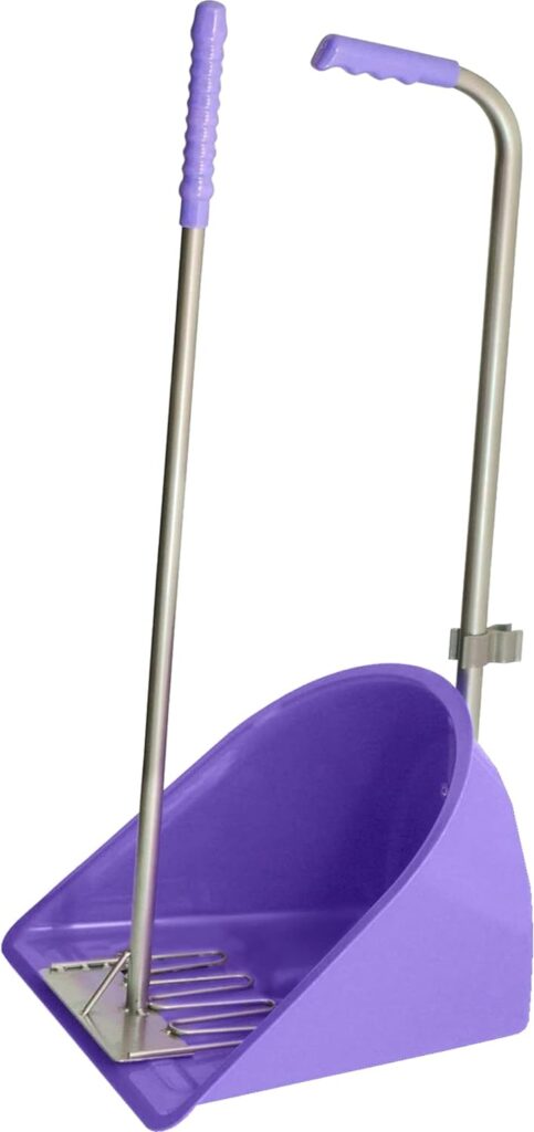 Muck Grabber Stable Mate Manure Collector Long Handle Poop Scoop Rake Stable Paddock Dock Tidy Ideal for Horse, Pony, Donkey, Dog, Leaves for Yard, Stable, Horsebox Garden - 80 cm (Purple)