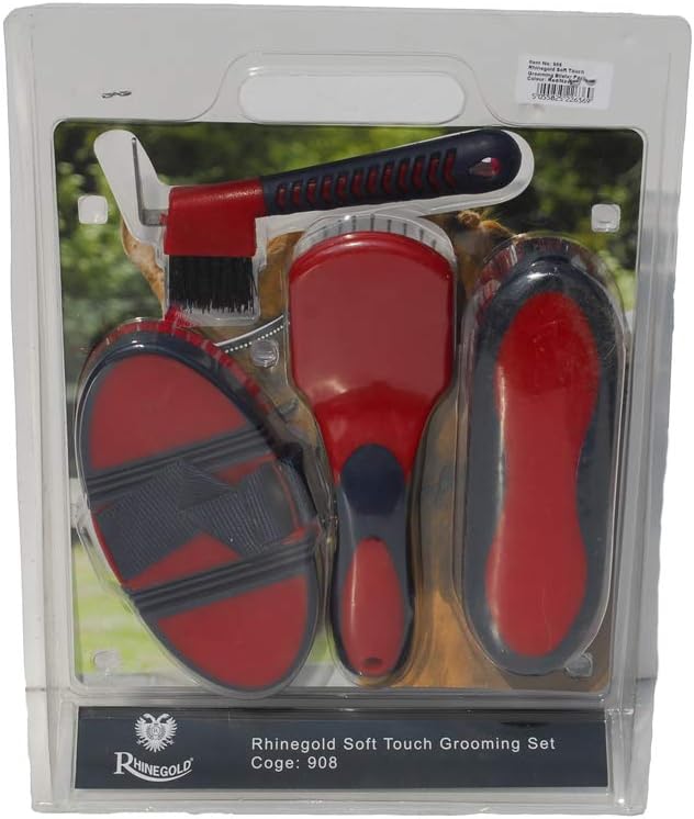 Rhinegold Soft Touch Grooming Blister Pack - Red/Navy