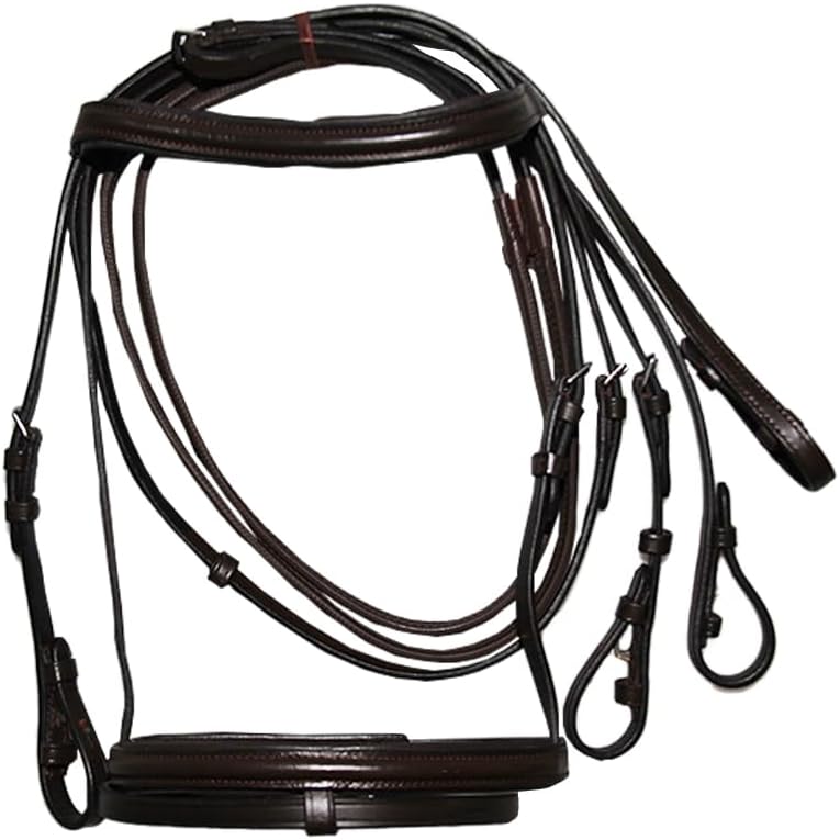 Bridle Padded Cavesson with Reins, Black