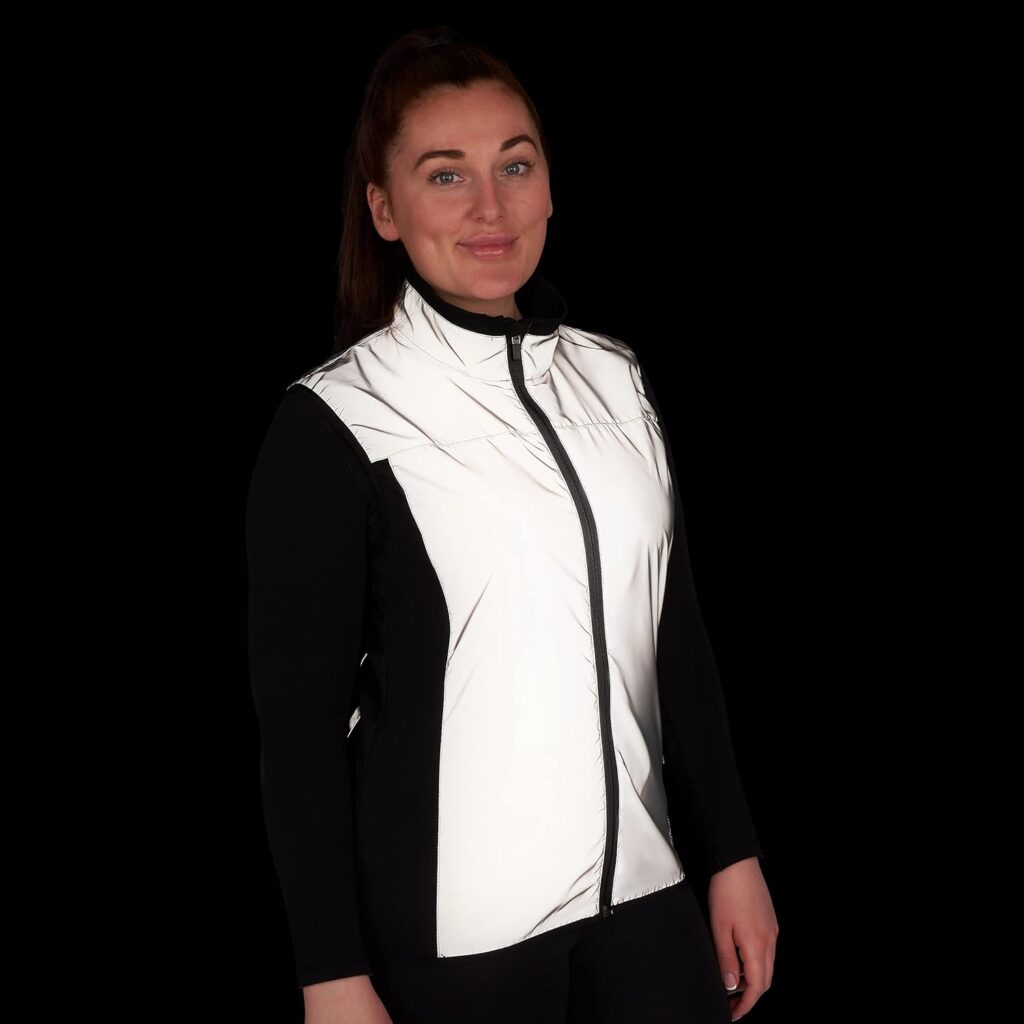 BTR Ladies Cut High Visibility Be Totally Reflective Silver High Viz Gilet - Classic Style