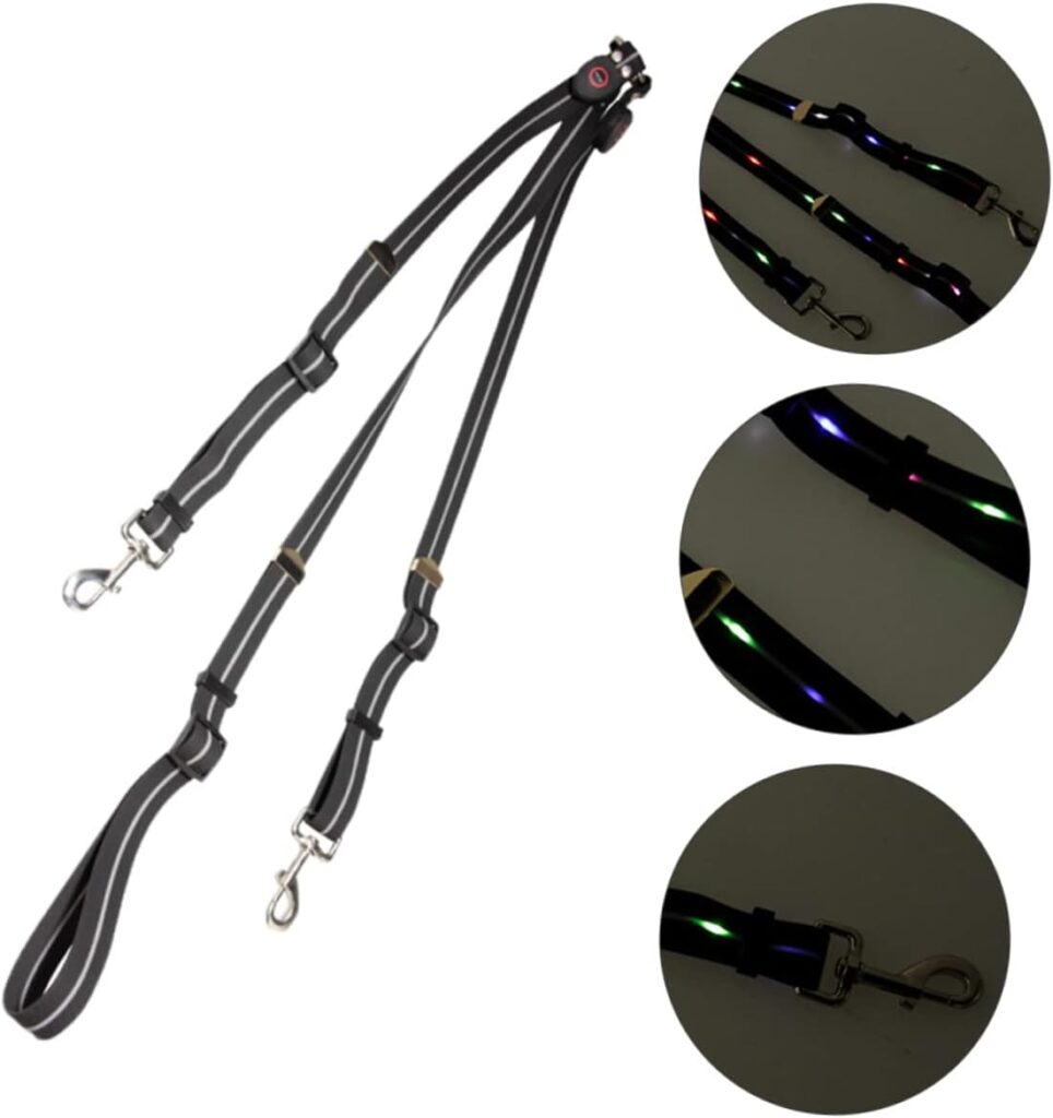 POPETPOP 3pcs Luminous Horse Leash horse tail lights for night riding breakaway halter night riding bridle horse breastplate reflective tacks Work pu material hanging neck Sling rope