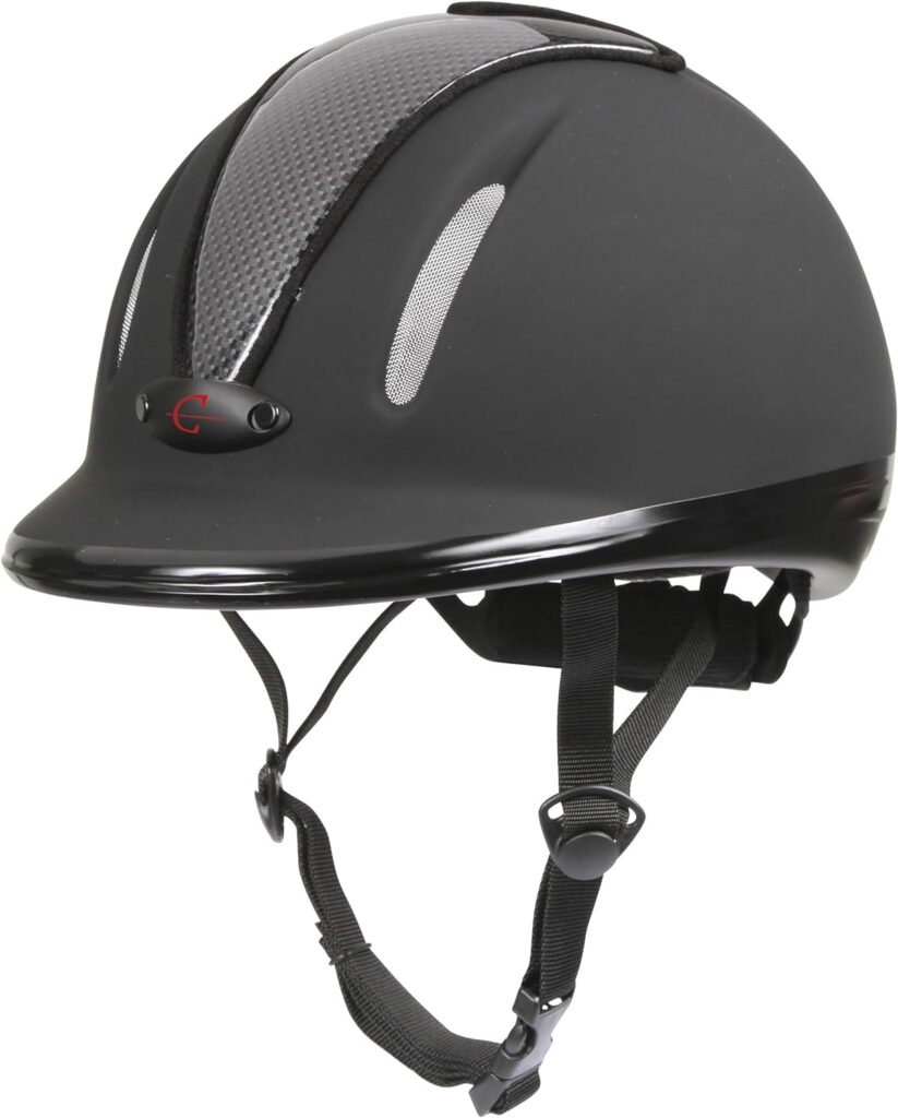 Covalliero Riding Helmet Carbonic VG1 Anthracite, Unisex, Helm Reithelm Carbonic VG1