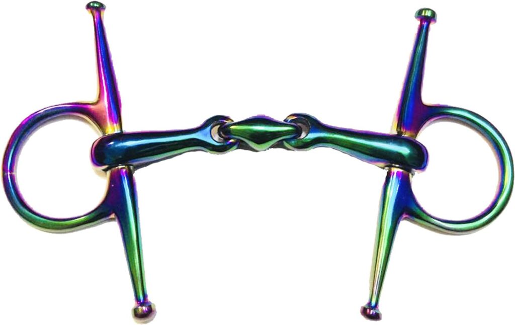 ExtremE Full Cheek RAINBOW Jointed HORSE BIT S/Steel Eggbut Snaffle 4,4.5,5,5.5