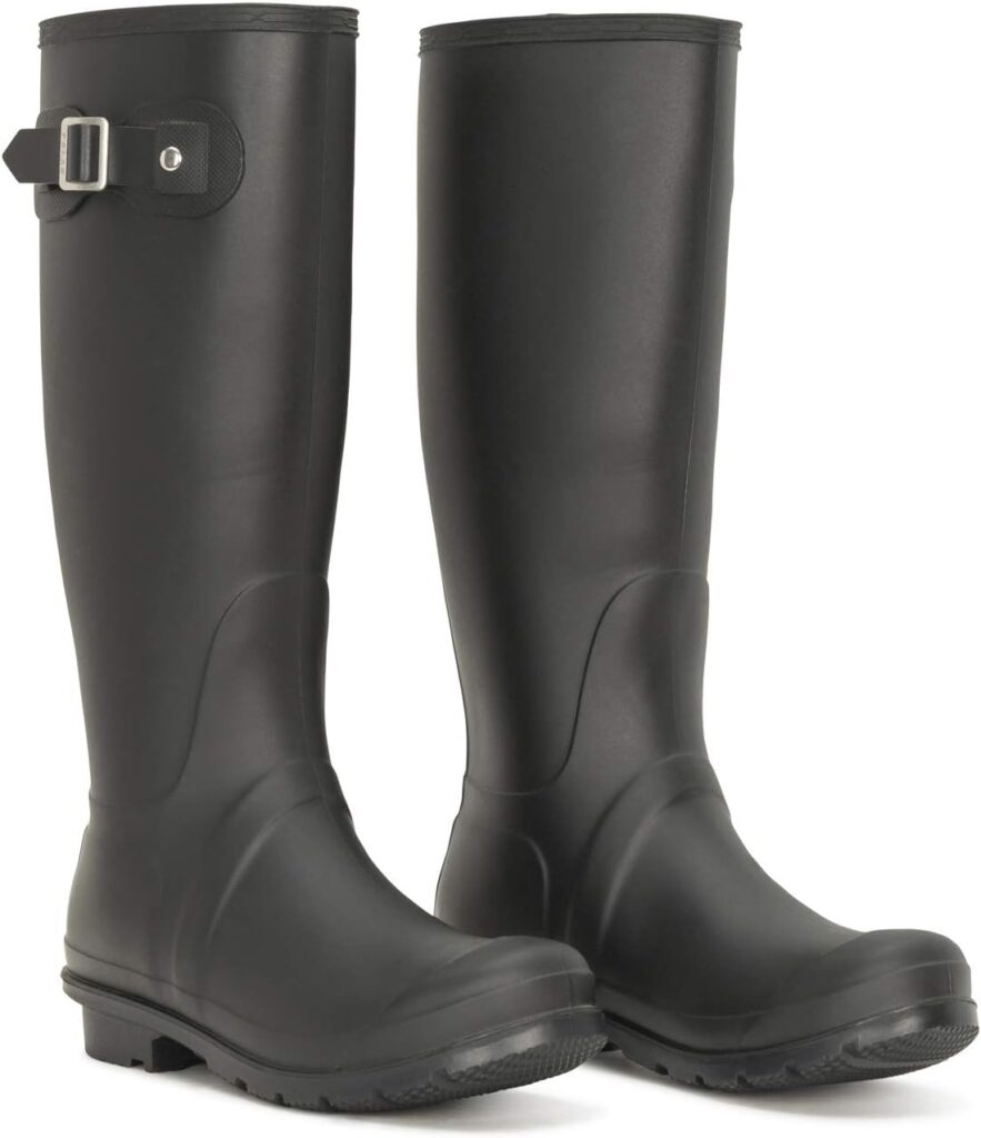 Polar Womens Original Tall Side Buckle Dog Walking Snow Rain Waterproof Wellington Boot